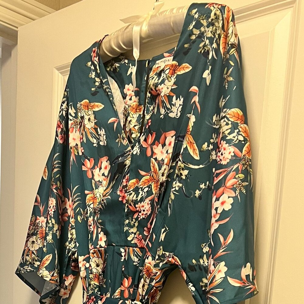 Maisie faux silk romper